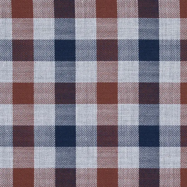 Grey, Navy and Brown Melange Flannel