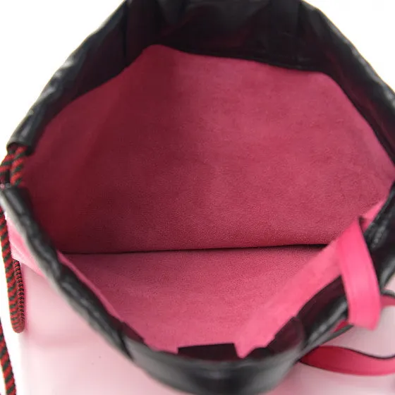 Gucci 2018 Leather Drawstring Backpack in Pink with Pouch