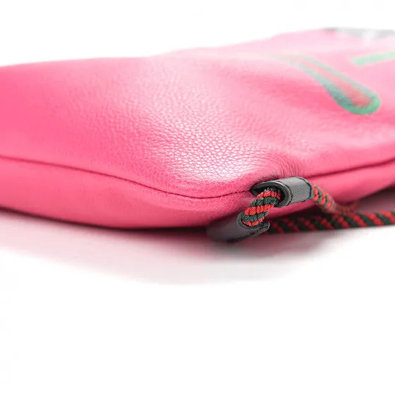 Gucci 2018 Leather Drawstring Backpack in Pink with Pouch
