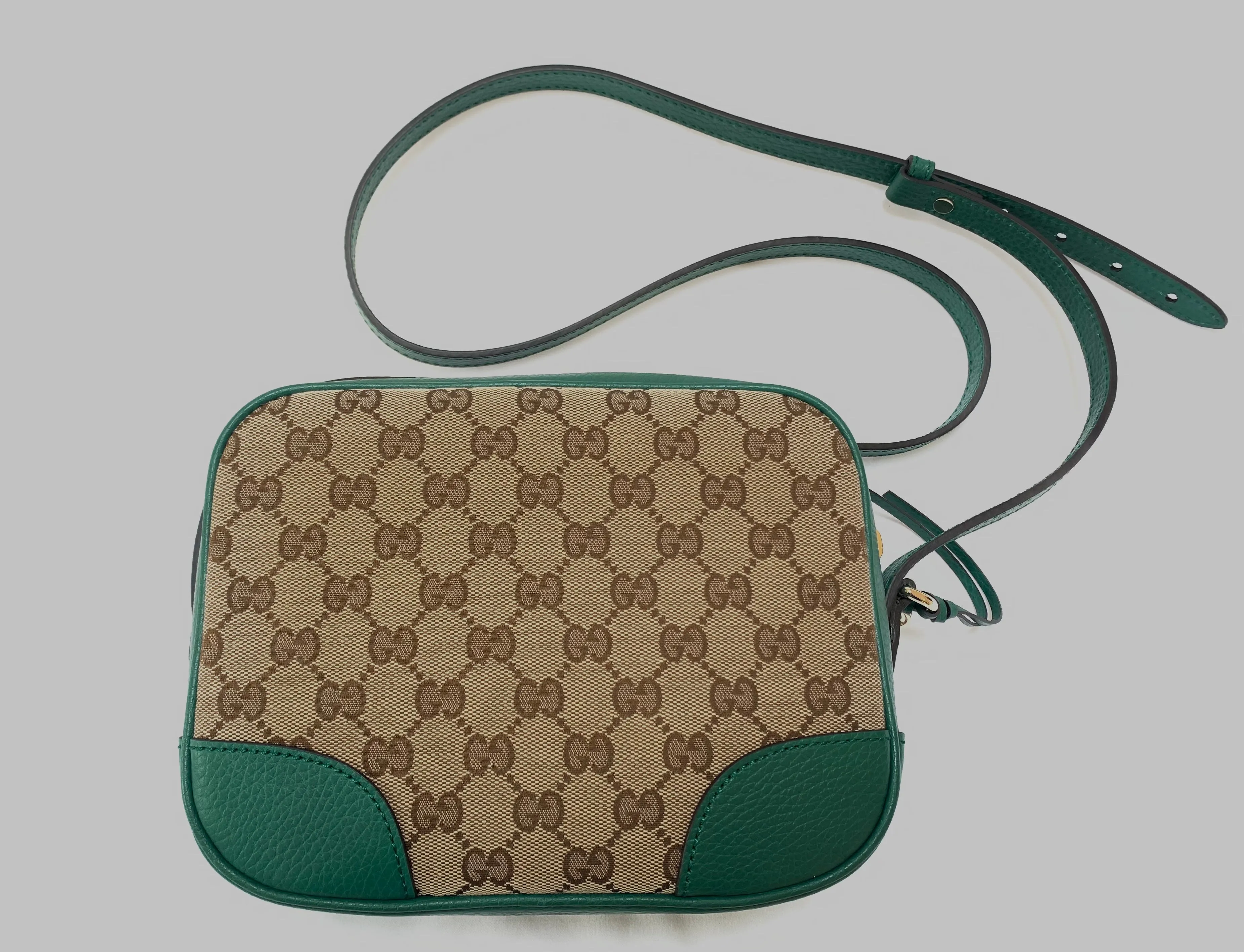 Gucci Canvas Supreme Camera Bag Emerald Green