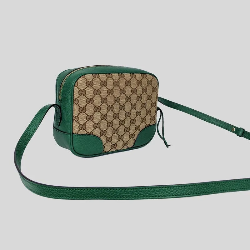 Gucci Canvas Supreme Camera Bag Emerald Green