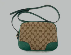 Gucci Canvas Supreme Camera Bag Emerald Green