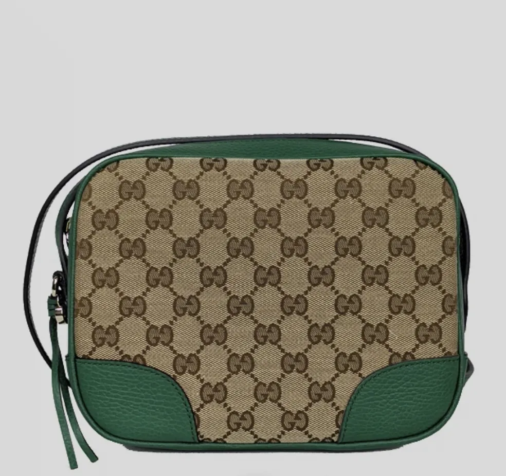 Gucci Canvas Supreme Camera Bag Emerald Green