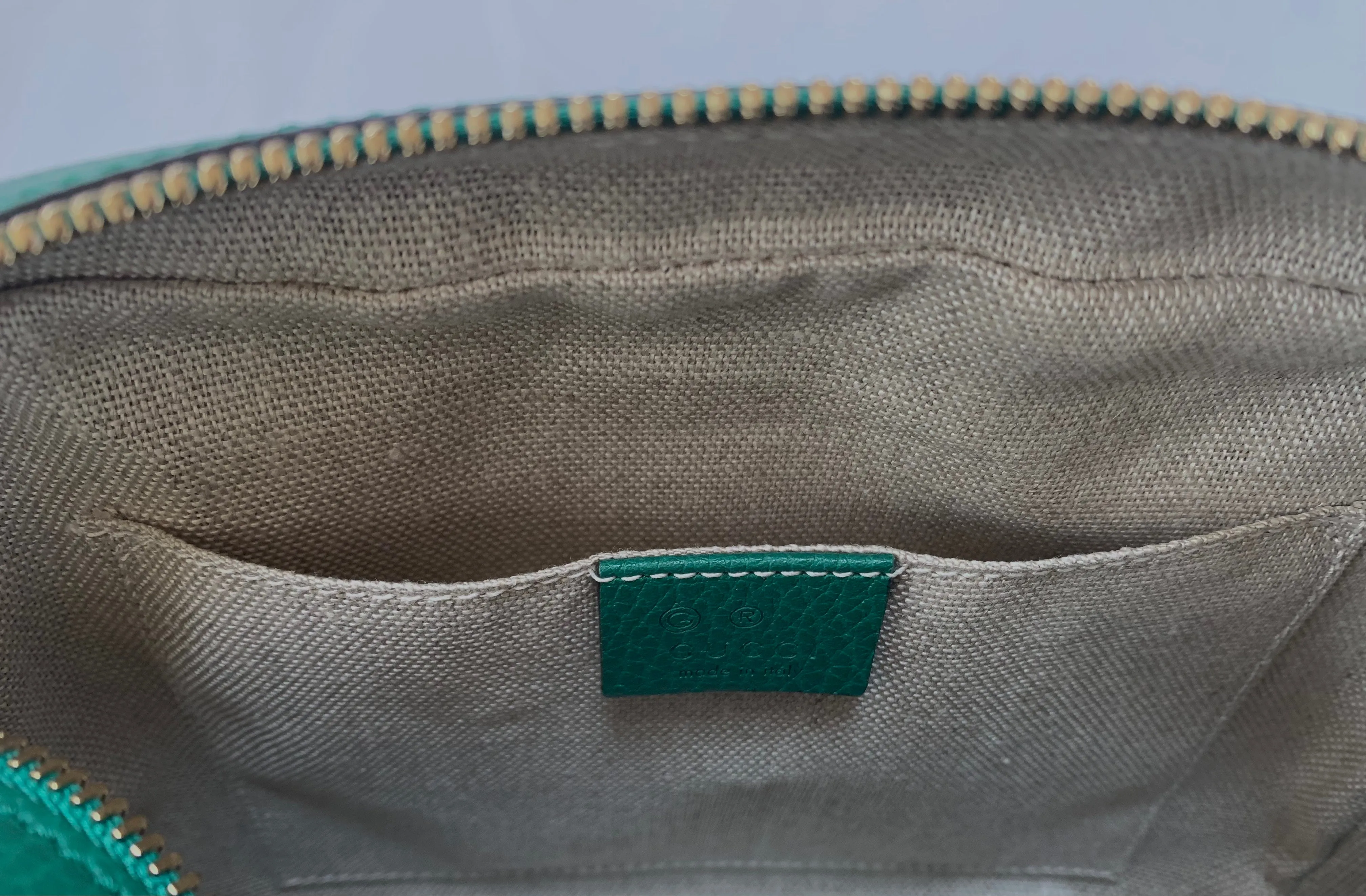 Gucci Canvas Supreme Camera Bag Emerald Green