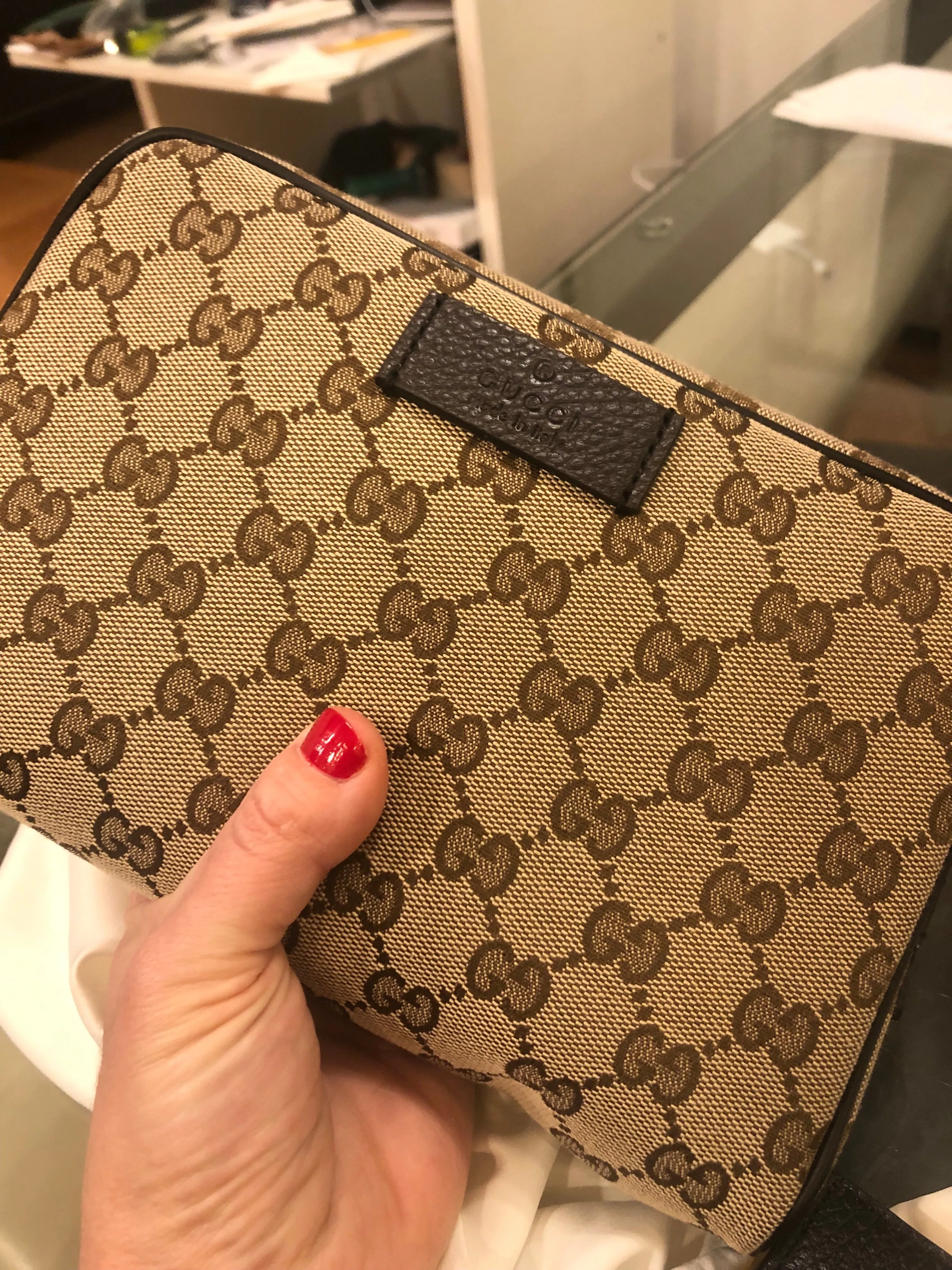 Gucci GG Guccissima Belt Bag in Beige