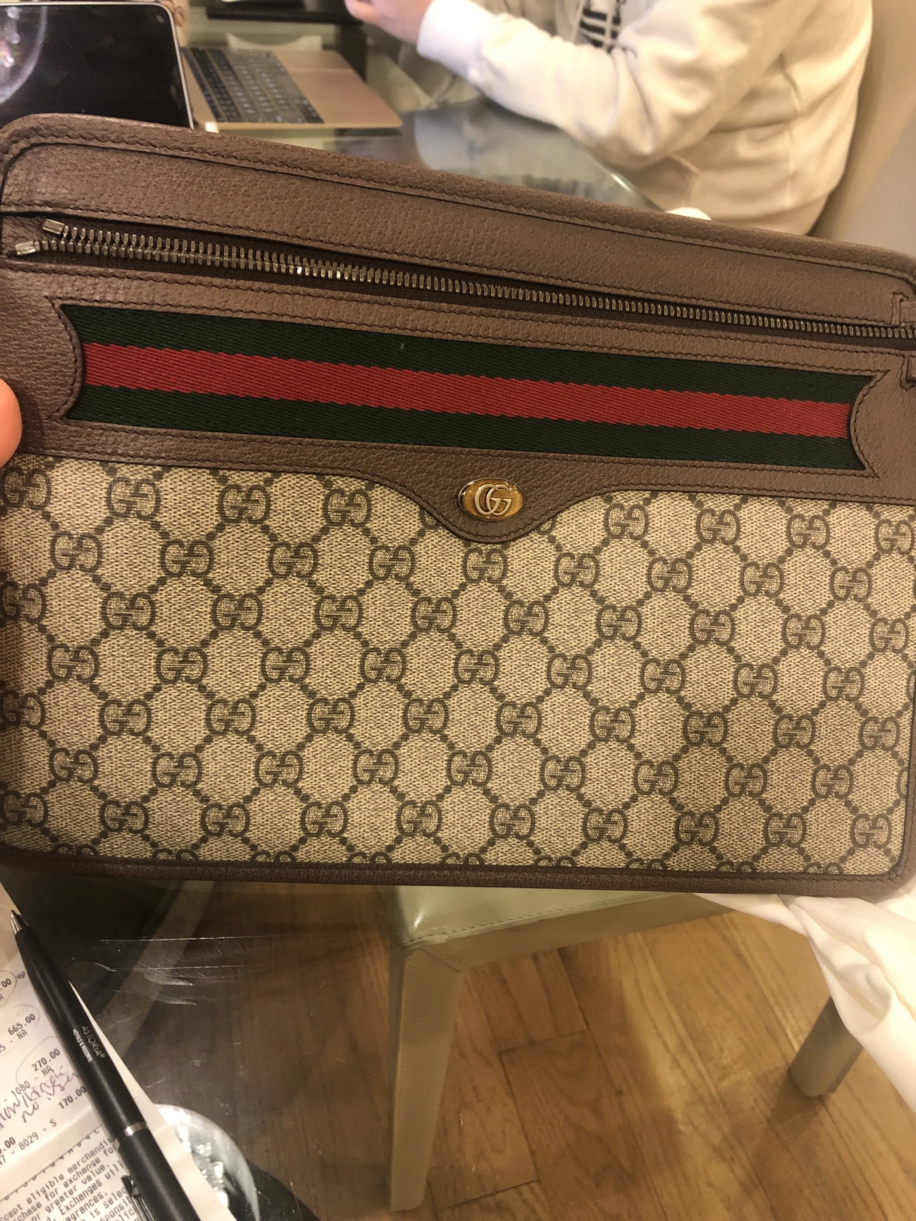 Gucci Ophidia GG Supreme Large Pouch