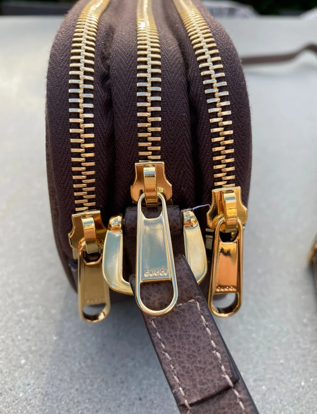 Gucci Ophidia Interlocking GG Canvas with Webbing Shoulder Bag