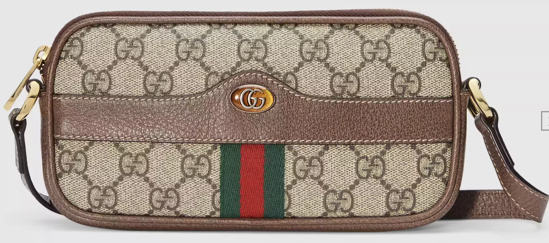 Gucci Ophidia Interlocking GG Canvas with Webbing Shoulder Bag