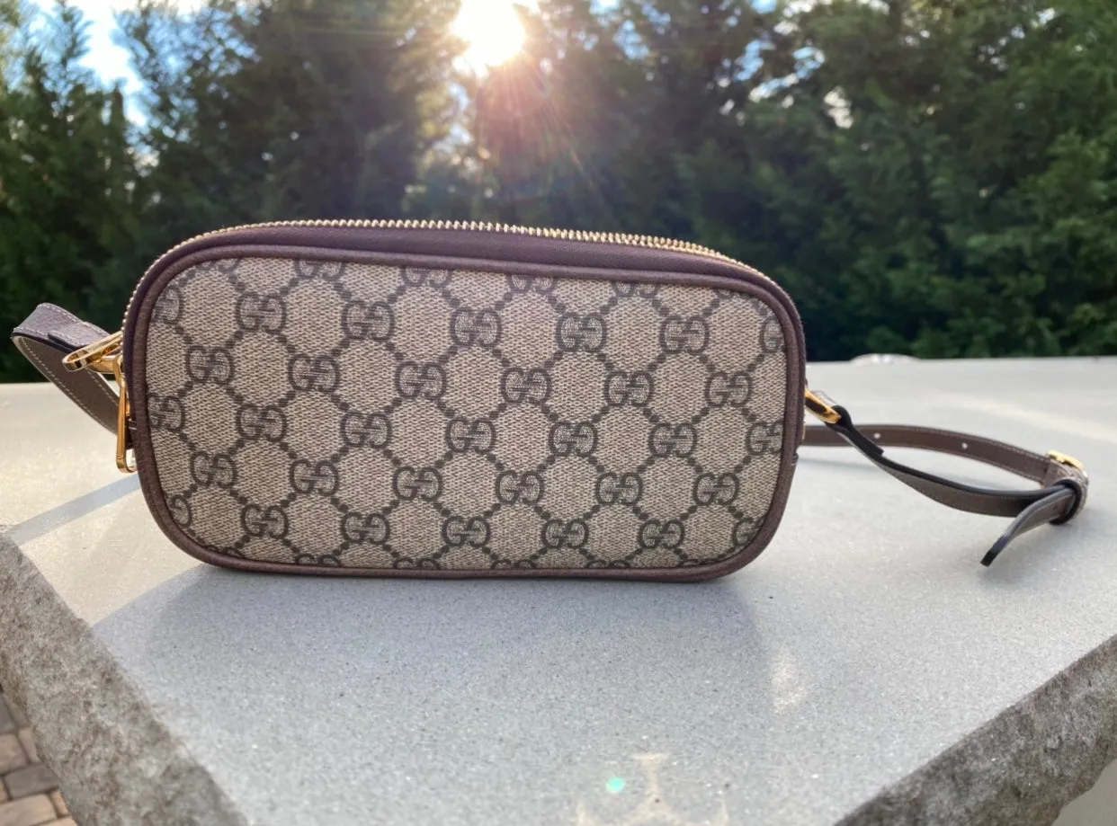 Gucci Ophidia Interlocking GG Canvas with Webbing Shoulder Bag