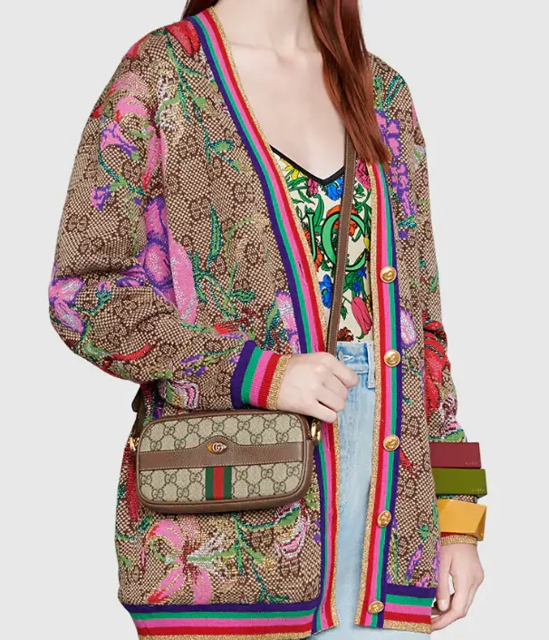Gucci Ophidia Interlocking GG Canvas with Webbing Shoulder Bag