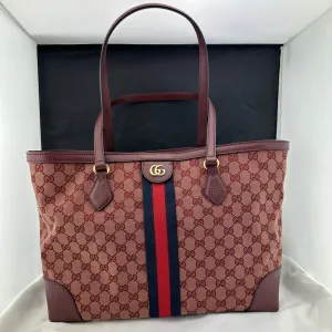 Gucci Ophidia Medium Tote Bag in Burgundy