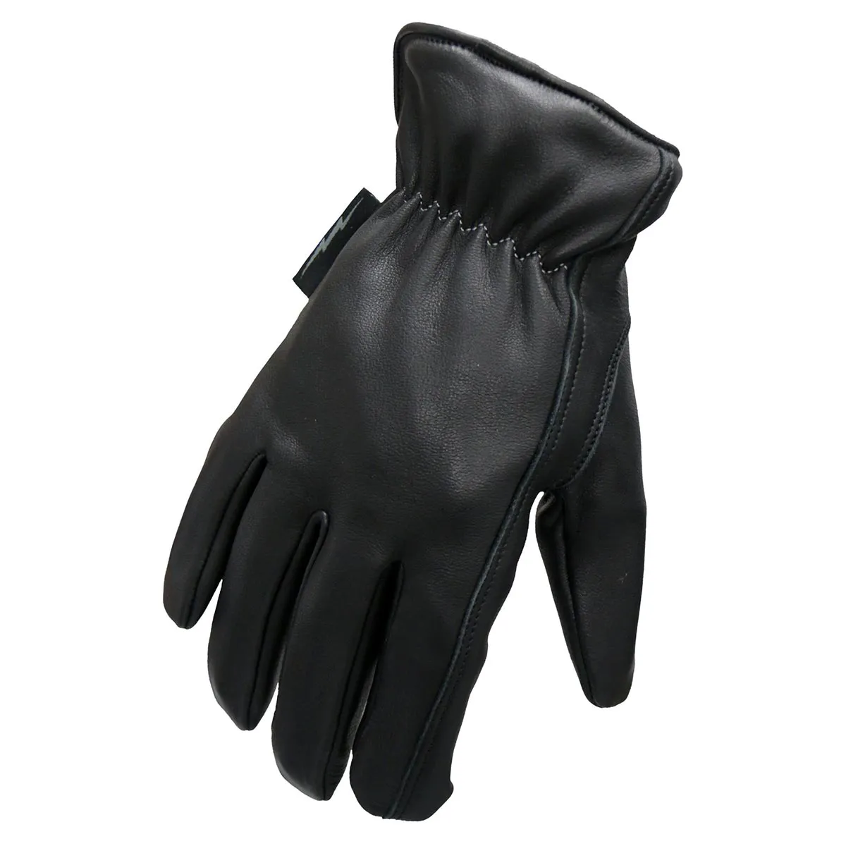 GVD2003 Uni-Sex 'Grey and Black Flannel Lined' Deer Skin Leather Gloves