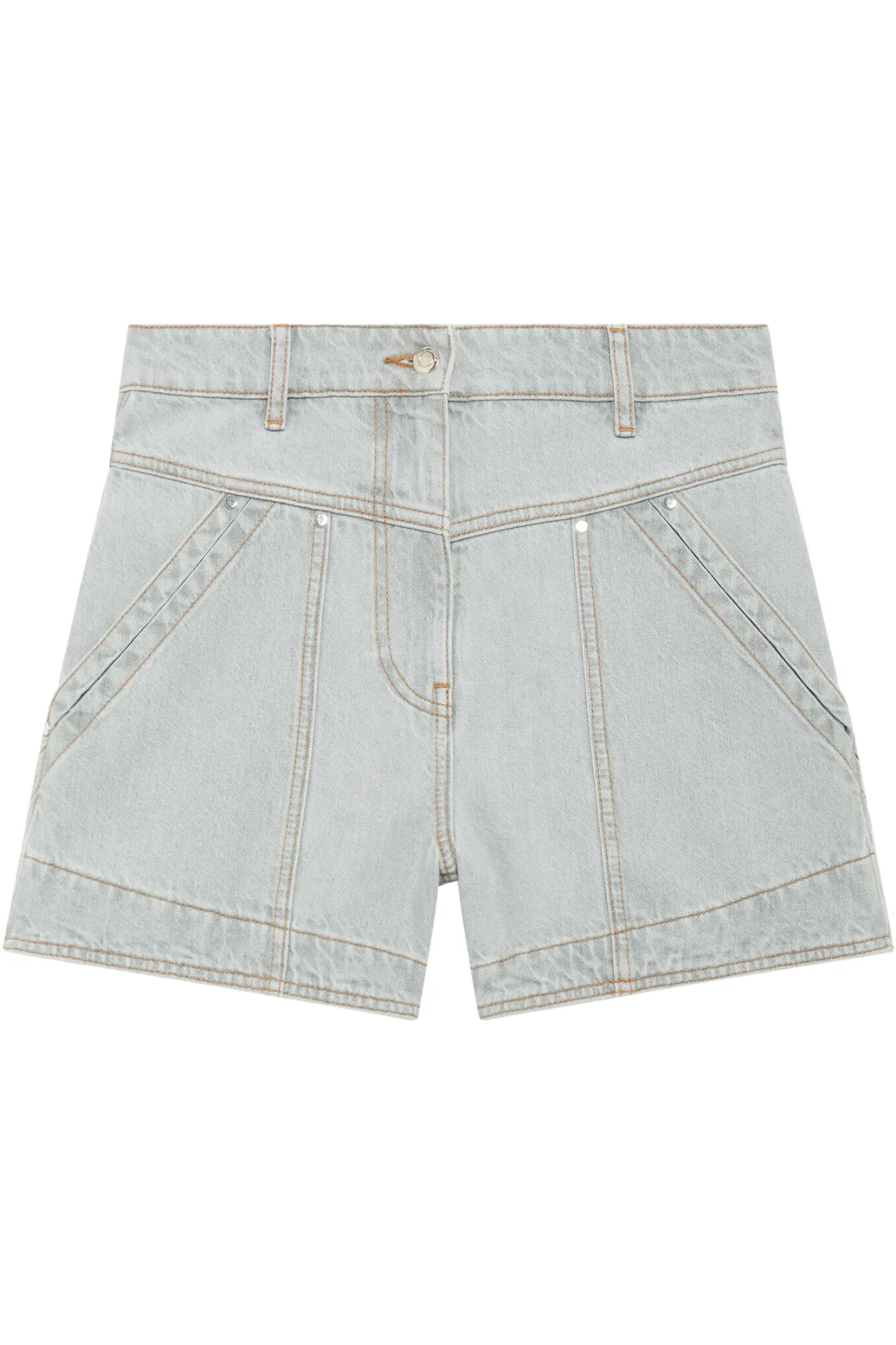 Hippolie High-Waisted Shorts | Light Grey