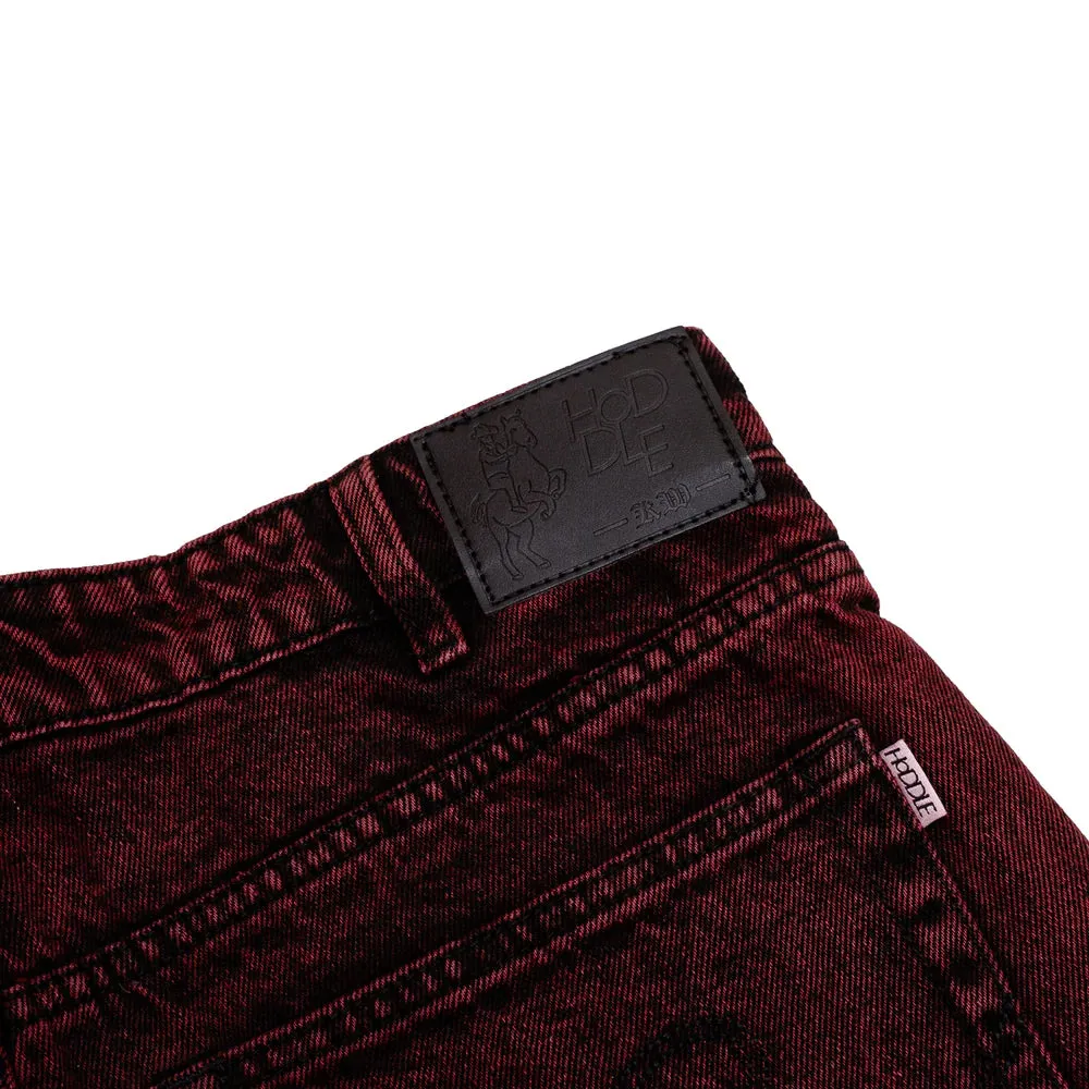 Hoddle 16 Ounce Denim Ranger Jean Black Acid Wash/Red Over Dye