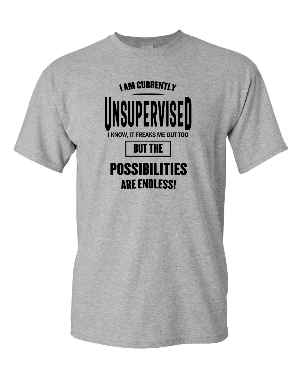 I Am Currently Unsupervised Adult Humor T-shirt Funny T Shirt
