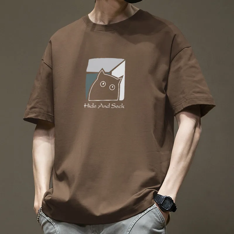 INSTOCK-100% cotton summer men's short-sleeved T-shirt