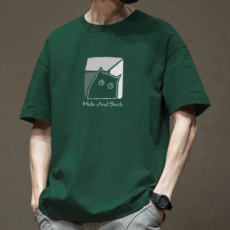 INSTOCK-100% cotton summer men's short-sleeved T-shirt