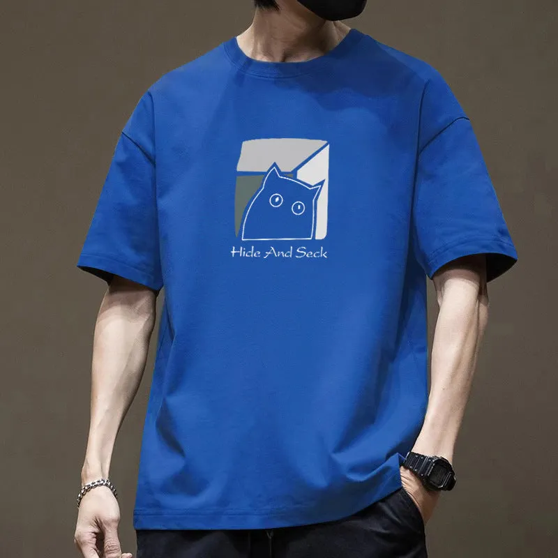 INSTOCK-100% cotton summer men's short-sleeved T-shirt