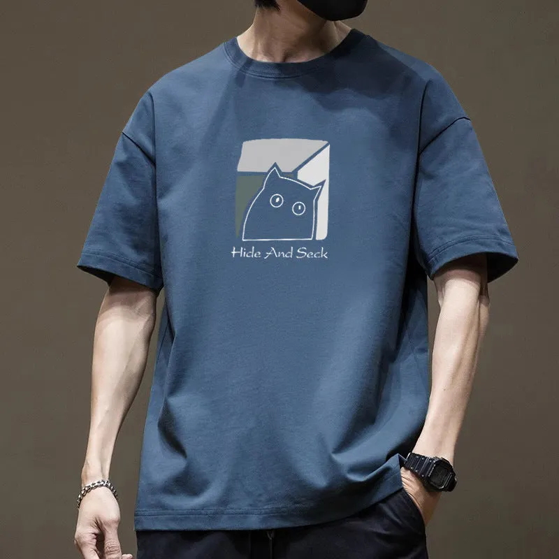 INSTOCK-100% cotton summer men's short-sleeved T-shirt