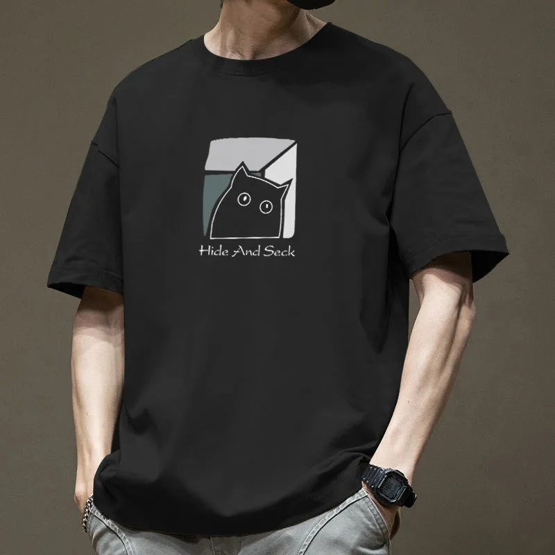 INSTOCK-100% cotton summer men's short-sleeved T-shirt