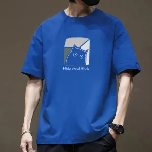 INSTOCK-100% cotton summer men's short-sleeved T-shirt