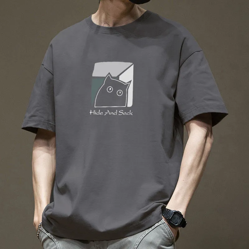 INSTOCK-100% cotton summer men's short-sleeved T-shirt