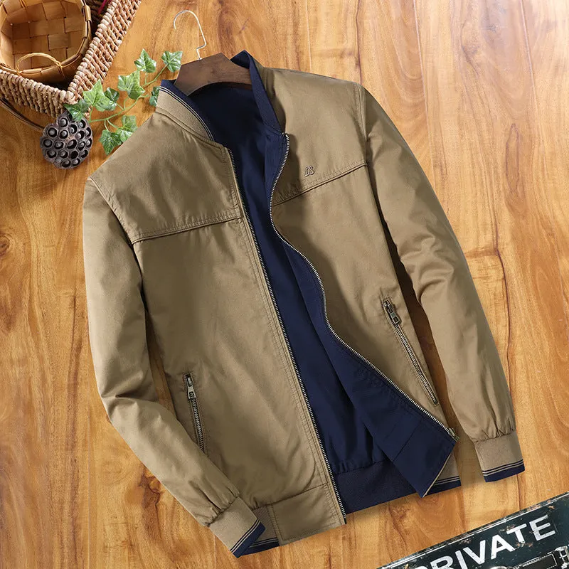 INSTOCK- Men's cotton double-sided washed large size jackets.