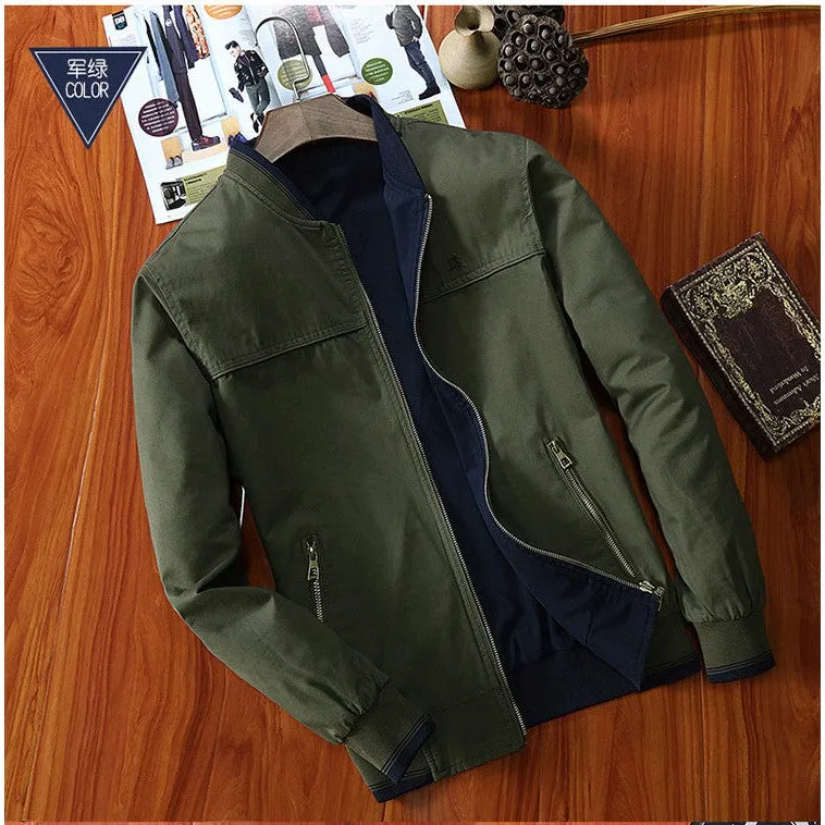 INSTOCK- Men's cotton double-sided washed large size jackets.