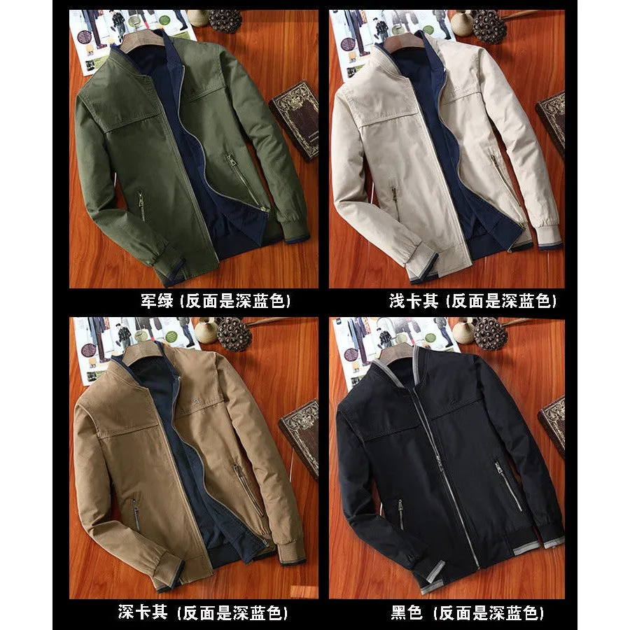 INSTOCK- Men's cotton double-sided washed large size jackets.