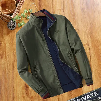 INSTOCK- Men's cotton double-sided washed large size jackets.