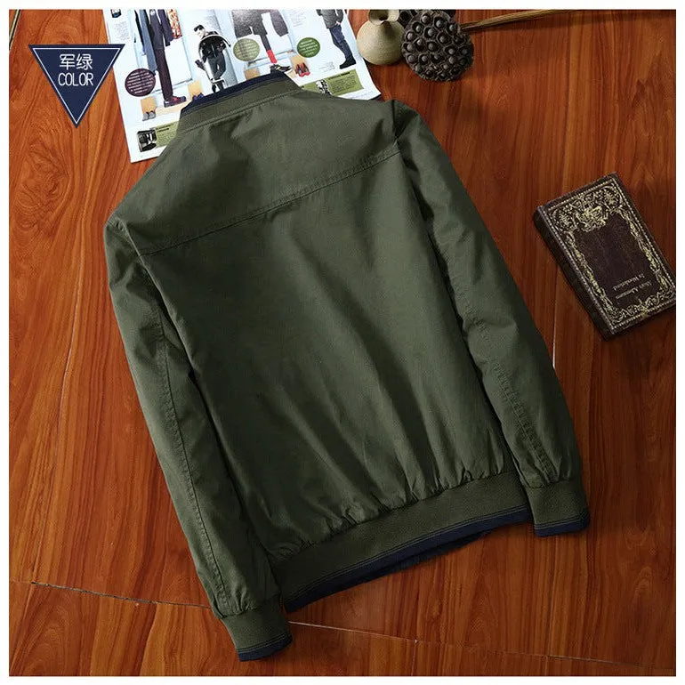 INSTOCK- Men's cotton double-sided washed large size jackets.