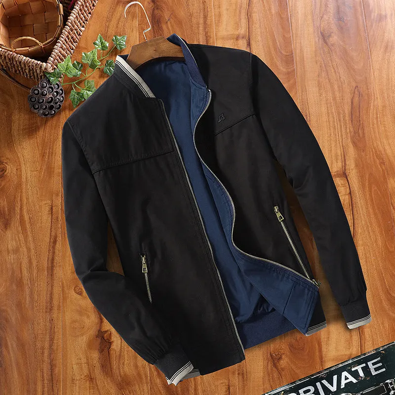 INSTOCK- Men's cotton double-sided washed large size jackets.