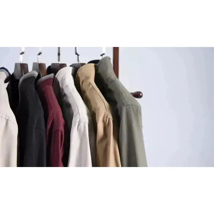INSTOCK- Men's cotton double-sided washed large size jackets.