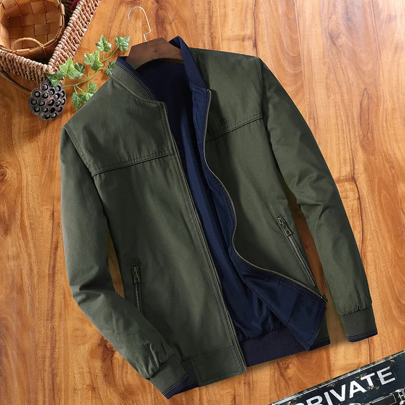 INSTOCK- Men's cotton double-sided washed large size jackets.