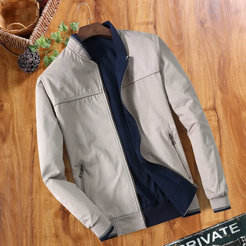 INSTOCK- Men's cotton double-sided washed large size jackets.