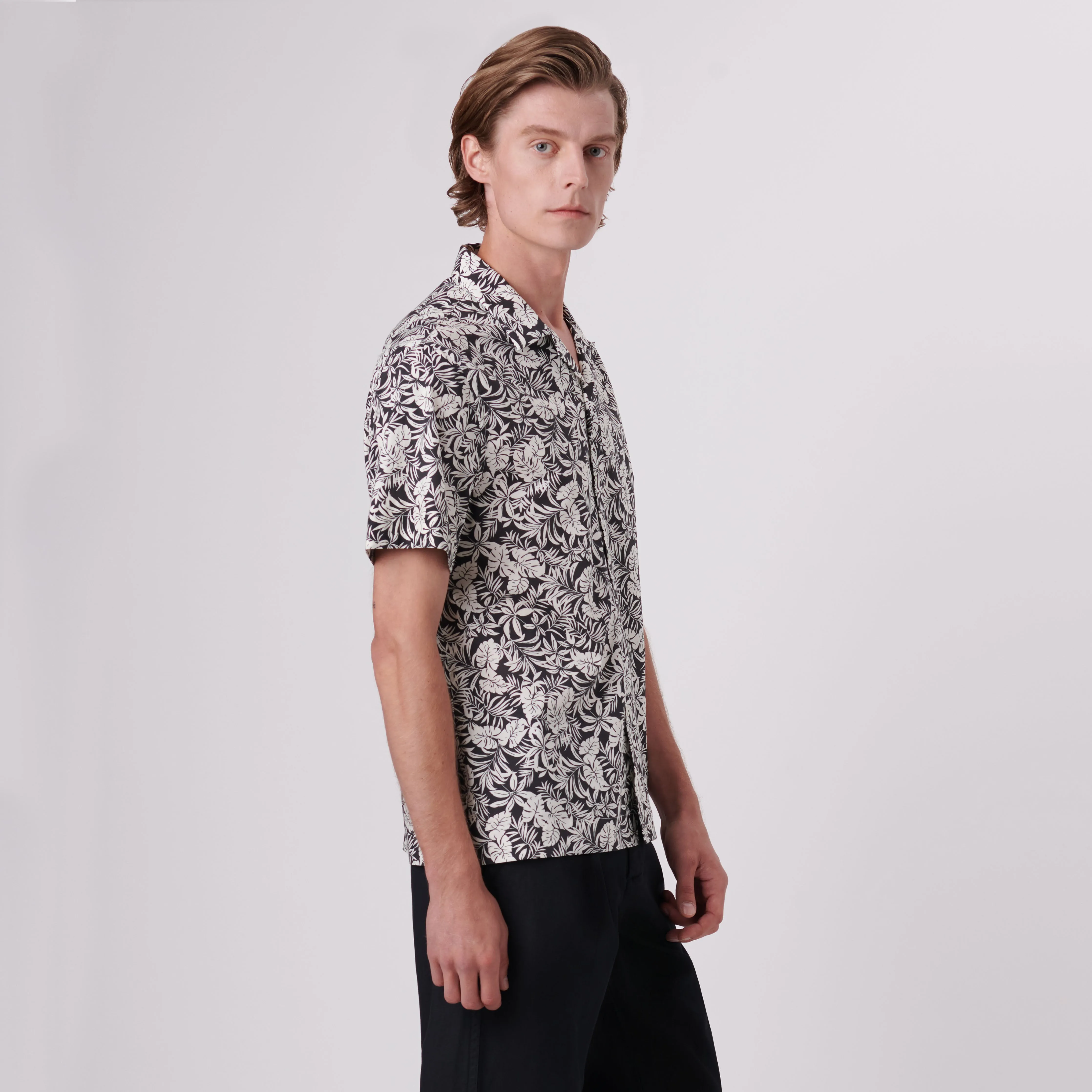 Jackson Leaf Print Short Sleeve Shirt