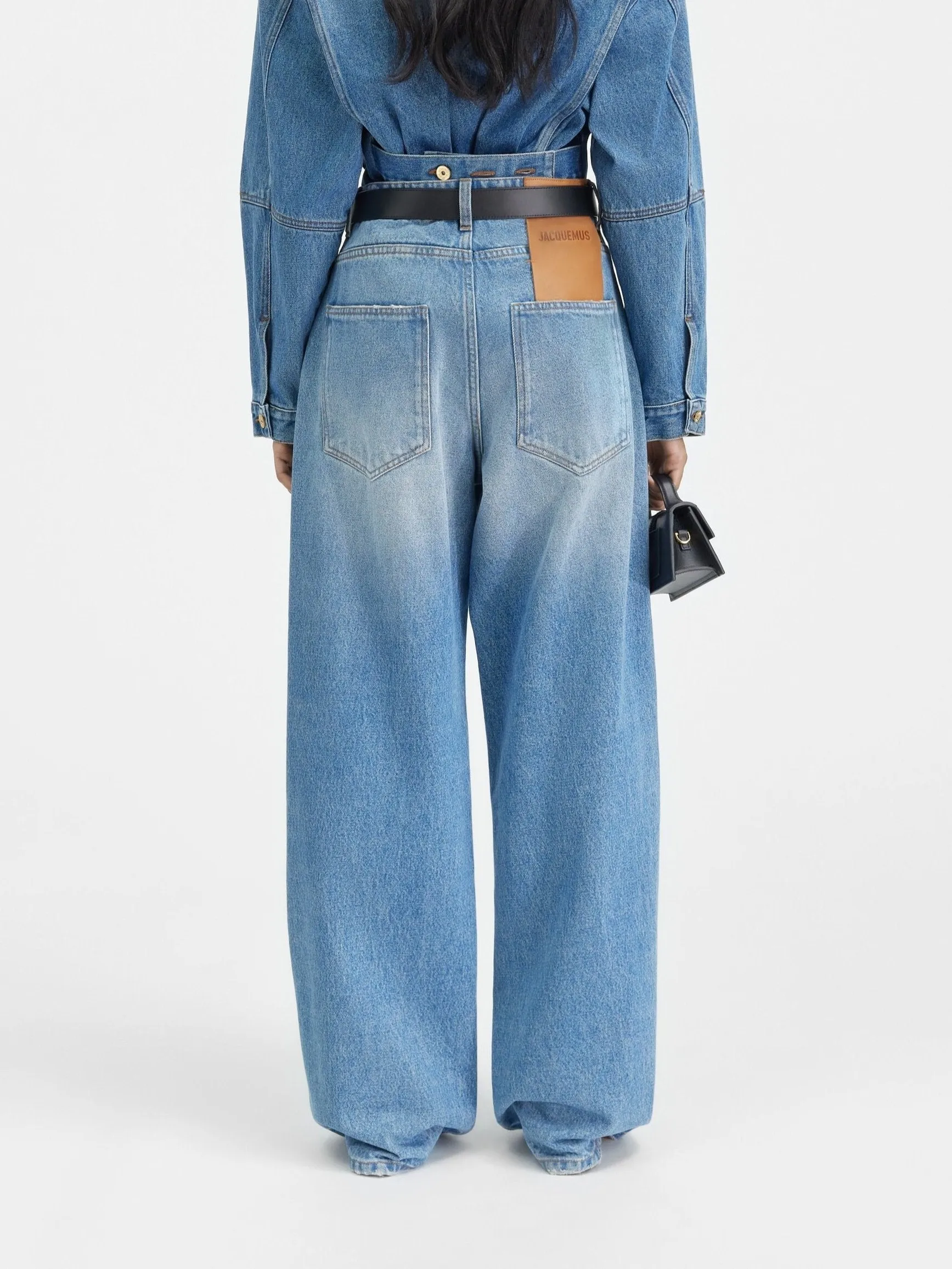 Jacquemus Le De-Nimes Large in Blue/Tabac