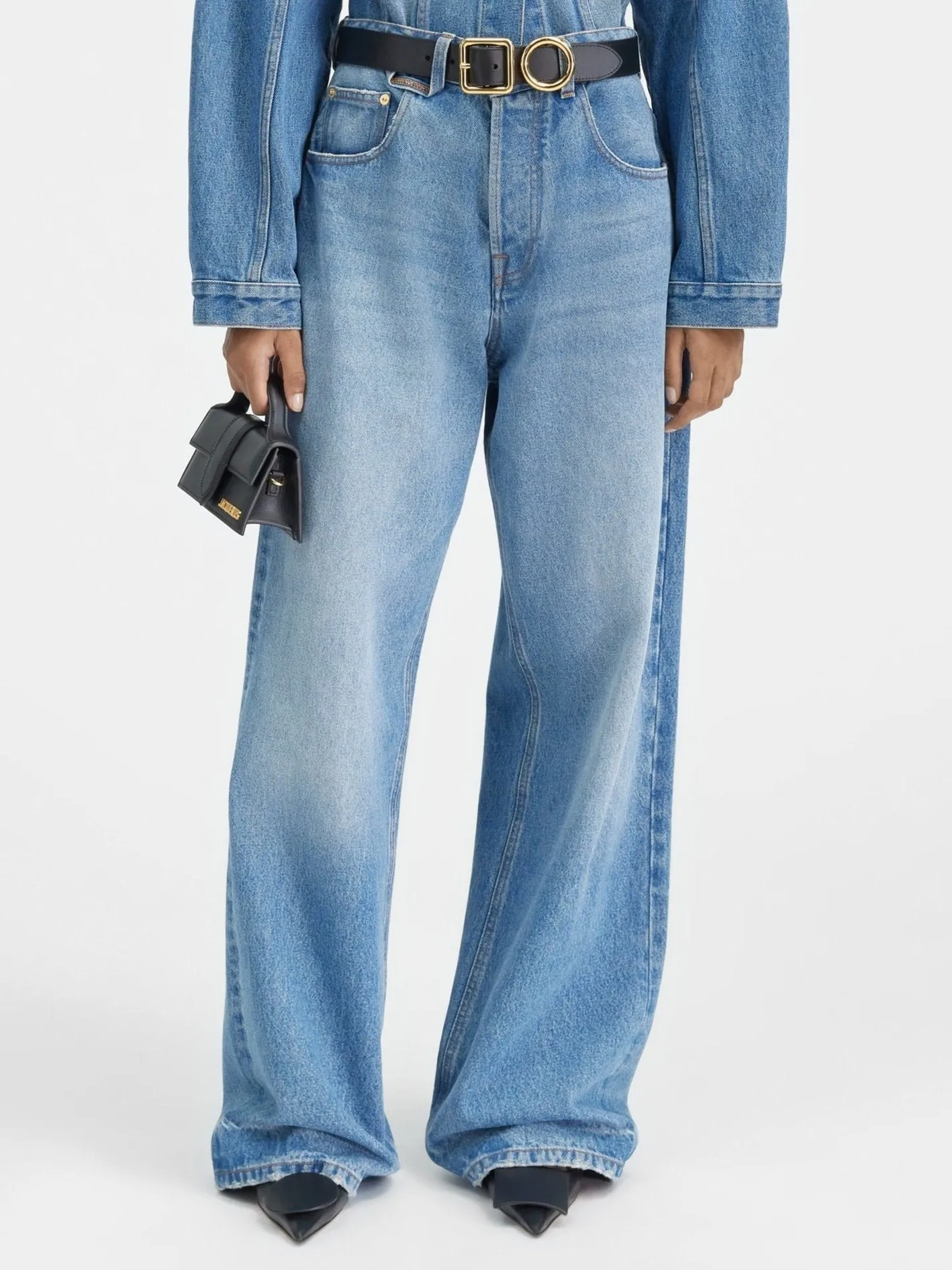 Jacquemus Le De-Nimes Large in Blue/Tabac
