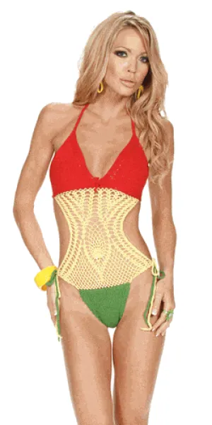 Jamaican Leaf Crochet One Piece