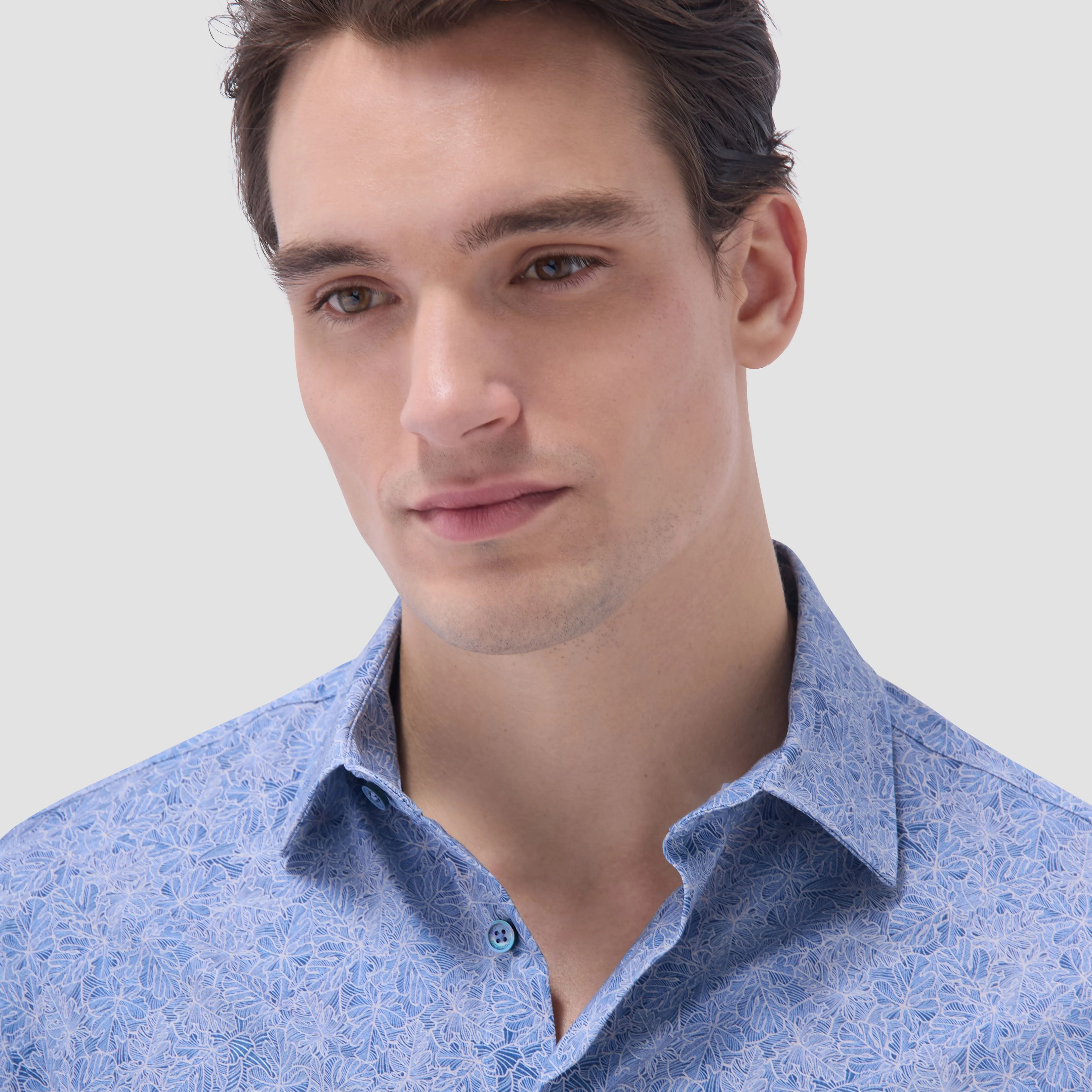 James Leaf Print OoohCotton Shirt