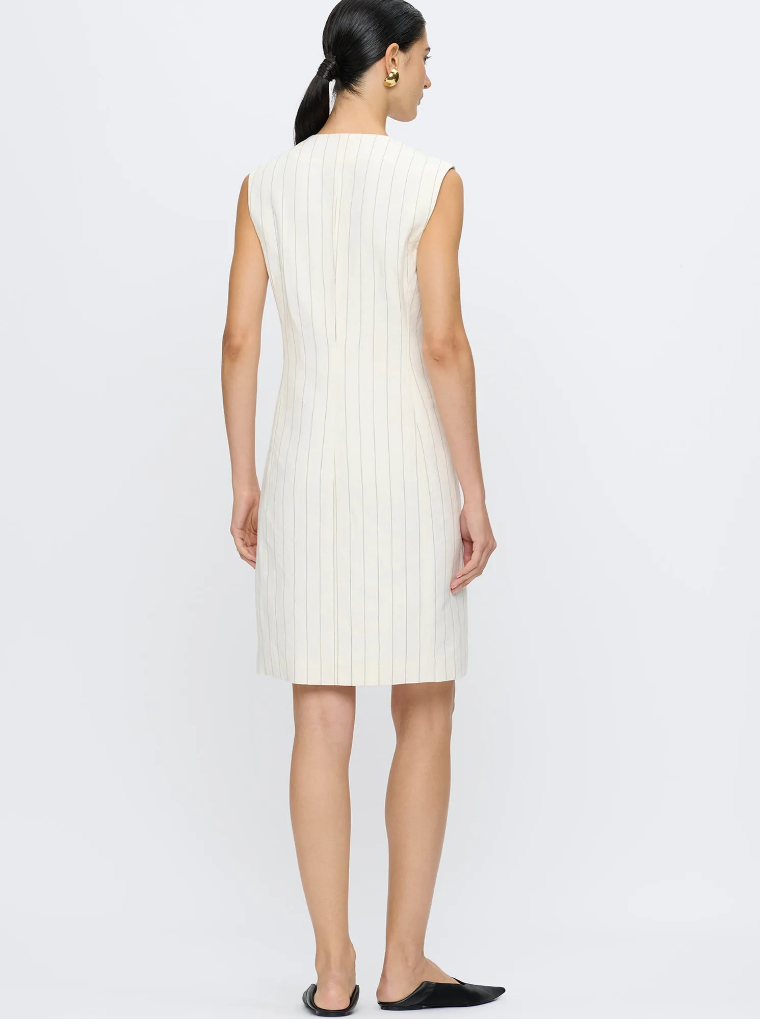 JAMILY Vest dress Ivory stripe