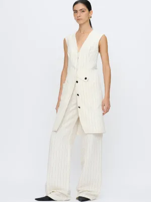 JAMILY Vest dress Ivory stripe