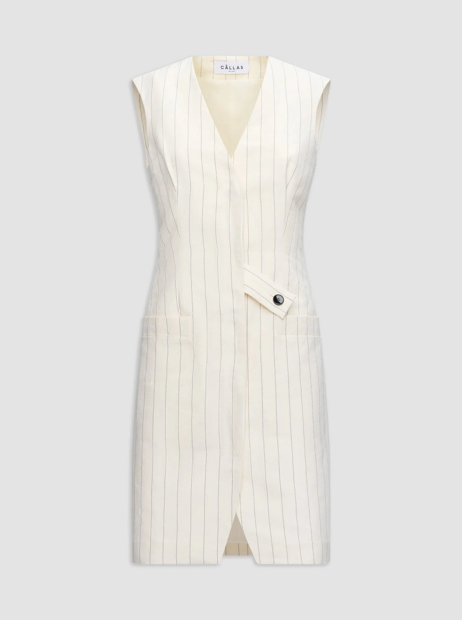 JAMILY Vest dress Ivory stripe