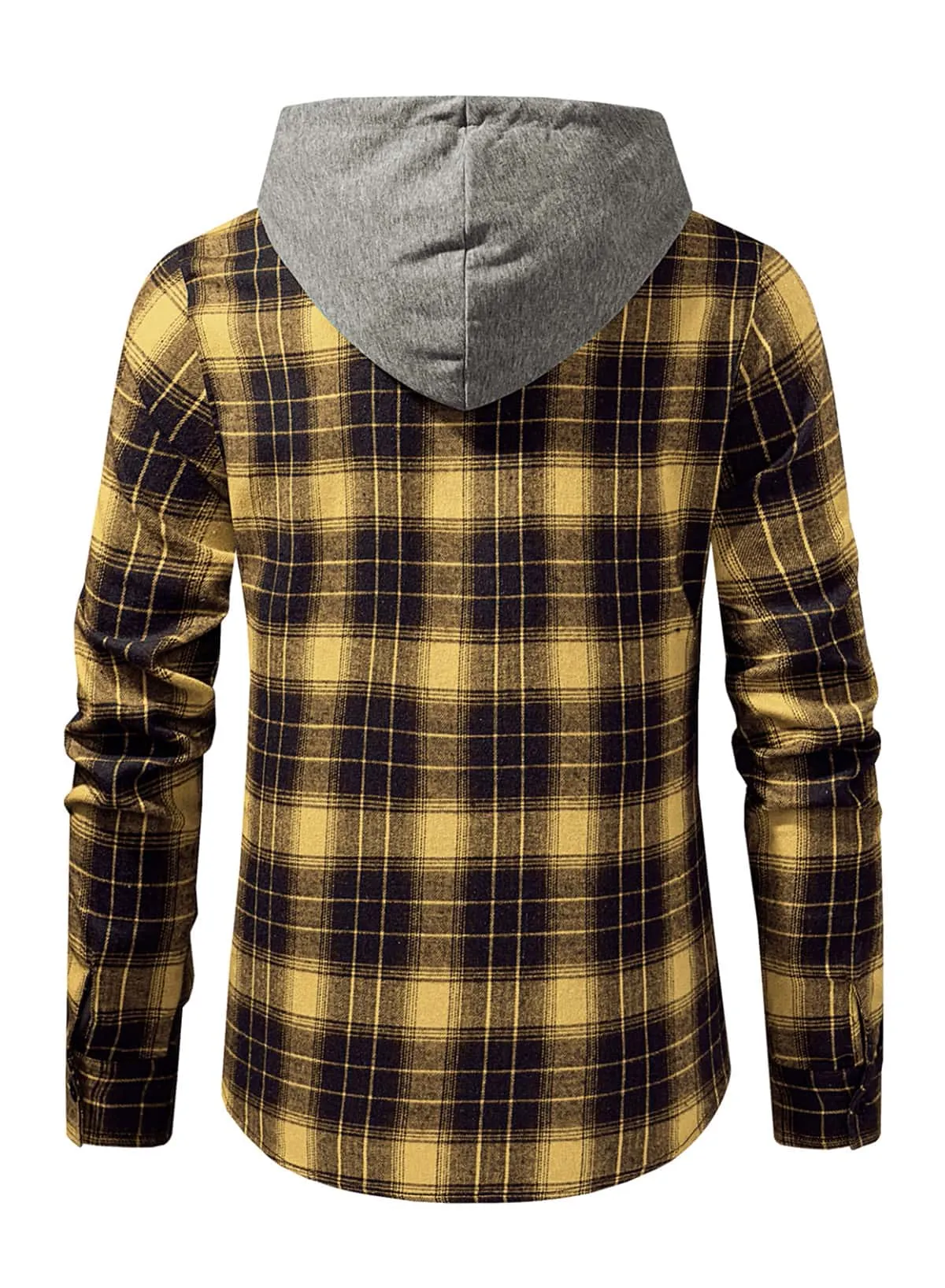 JMIERR Men's Fleece Lined Cotton Shirts Sherpa Casual Button Down Shirt Shackets Flannel Hoodie Plaid Shirts Jacket