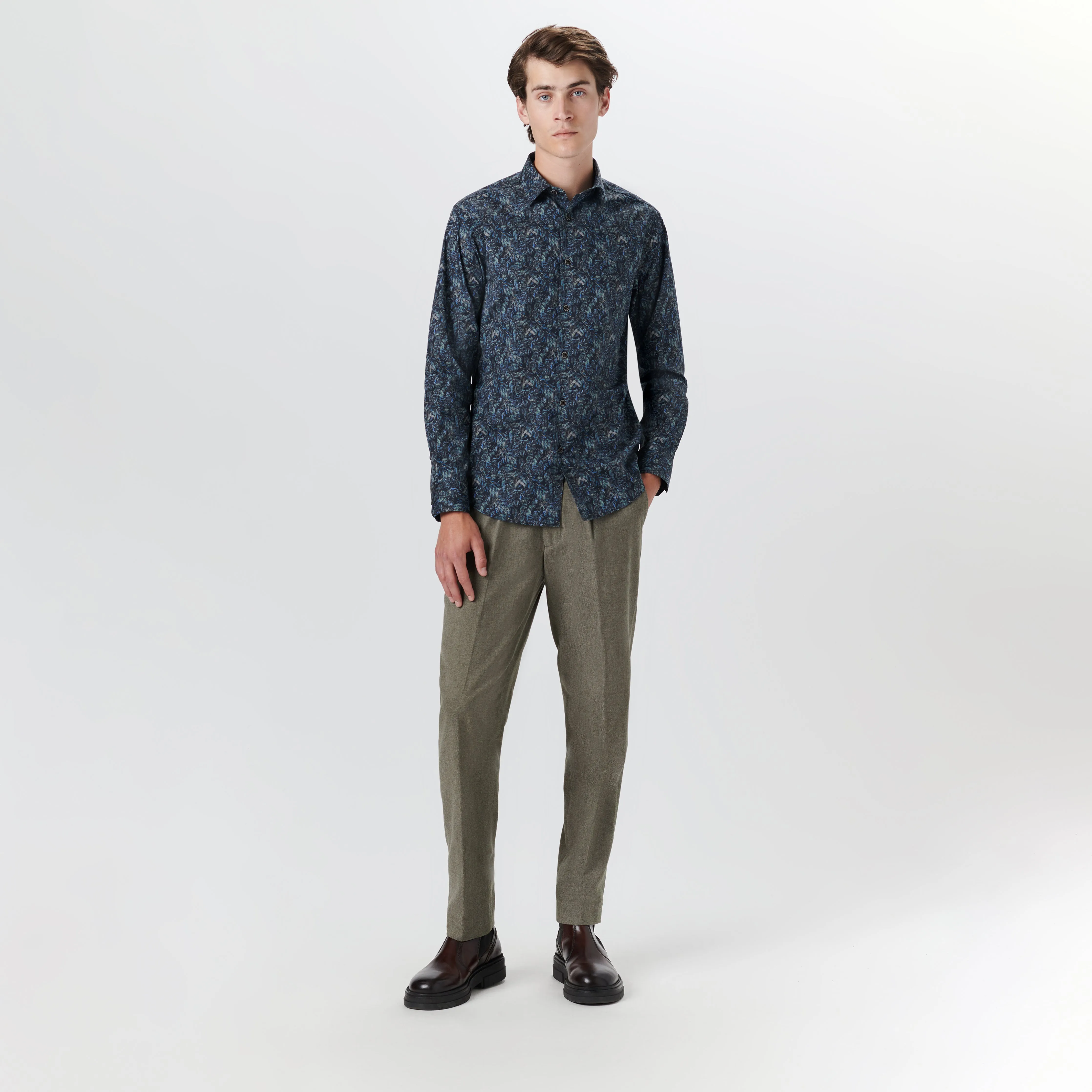 JULIAN Leaf Print Shirt