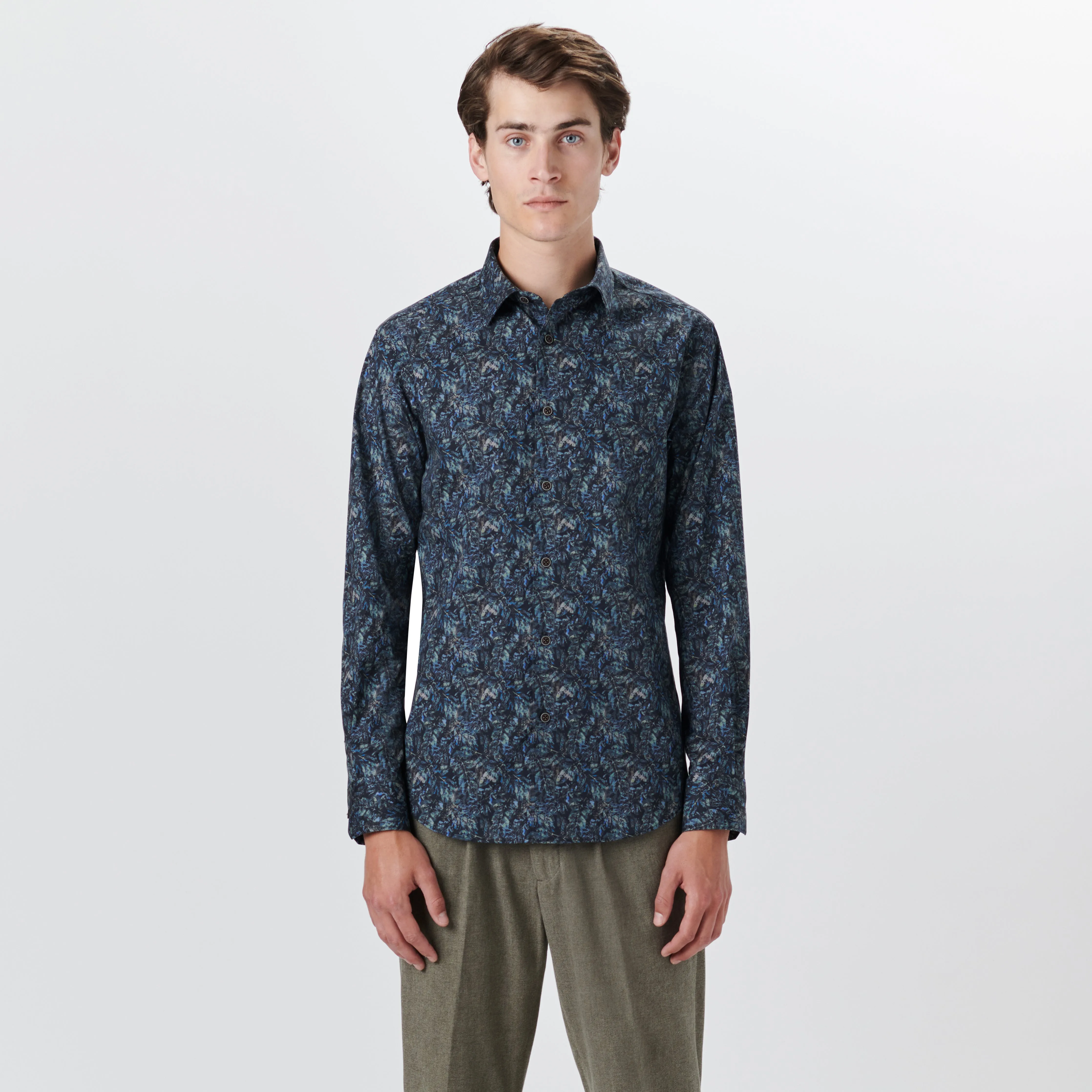 JULIAN Leaf Print Shirt
