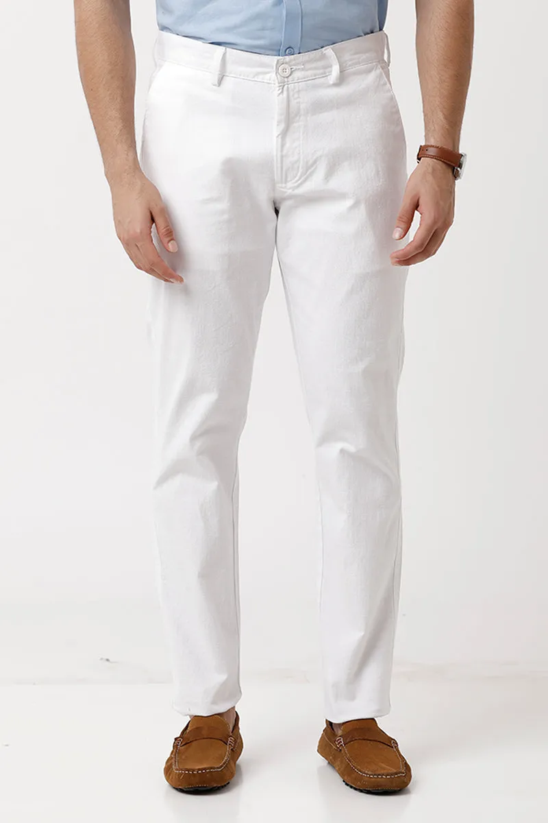 Kansas - White Trouser For Men | Ariser