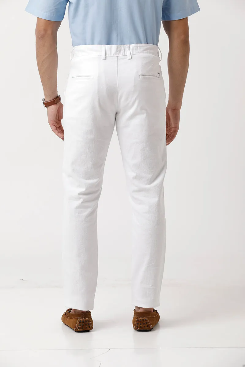 Kansas - White Trouser For Men | Ariser