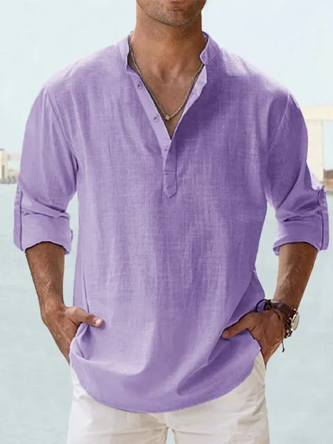 Kevin | Men's Linen Button-Up Shirt