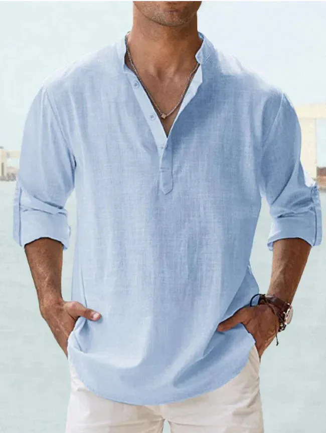Kevin | Men's Linen Button-Up Shirt